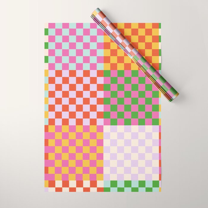 Happy patchwork Wrapping Paper Gallery Image 1