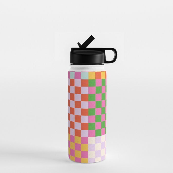 Happy patchwork Water Bottle Gallery Image 1