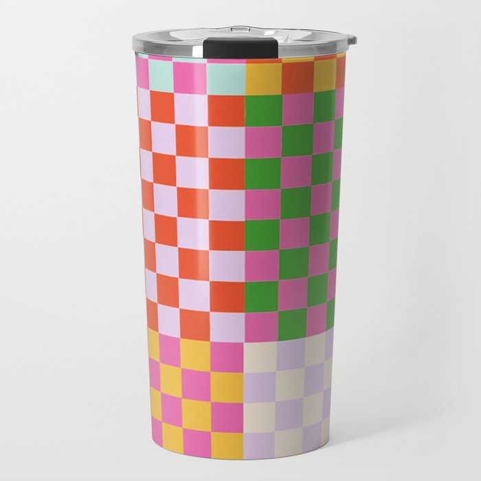 Happy patchwork Travel Mug Gallery Image 1