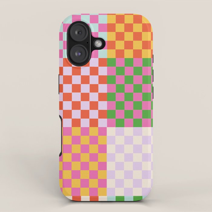 Happy patchwork iPhone Case Gallery Image 1
