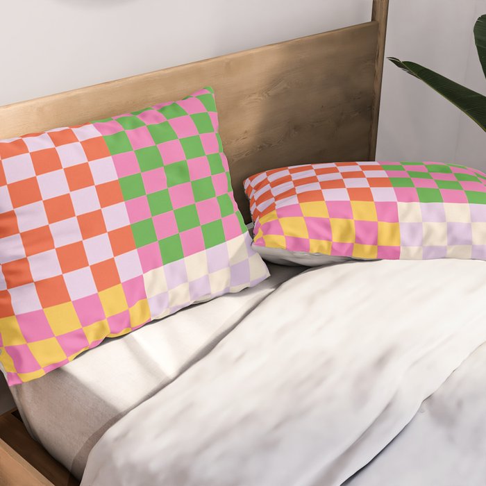 Happy patchwork Pillow Sham Gallery Image 2