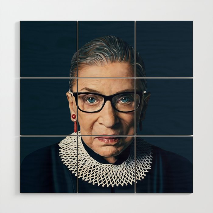 Ruth Bader Ginsburg Wood Wall Art Gallery Image 1