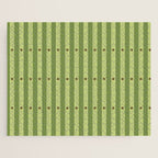 Stripes and Dots geometric pattern sage green Jigsaw Puzzle Gallery Image 1