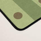 Stripes and Dots geometric pattern sage green Desk Mat Gallery Image 4