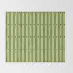 Stripes and Dots geometric pattern sage green Throw Blanket Gallery Image 2