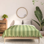 Stripes and Dots geometric pattern sage green Comforter Gallery Image 3