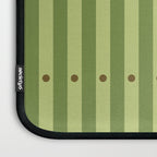 Stripes and Dots geometric pattern sage green Laptop Sleeve Gallery Image 3