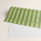 Stripes and Dots geometric pattern sage green Wrapping Paper Gallery Image 2