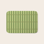 Stripes and Dots geometric pattern sage green Bath Mat Gallery Image 1
