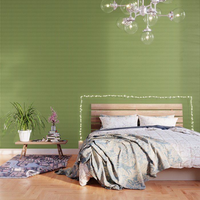 Stripes and Dots geometric pattern sage green Wallpaper Gallery Image 3