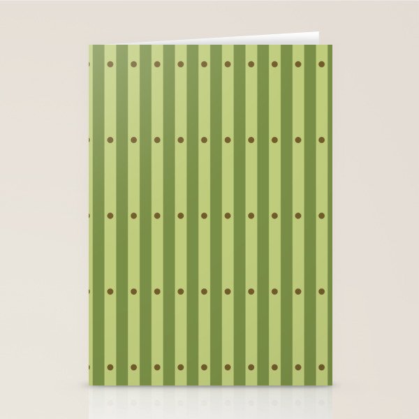Stripes and Dots geometric pattern sage green Stationery Card Gallery Image 2