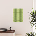 Stripes and Dots geometric pattern sage green Poster Gallery Image 2