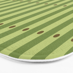 Stripes and Dots geometric pattern sage green Bath Mat Gallery Image 3