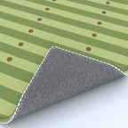 Stripes and Dots geometric pattern sage green Rug Gallery Image 4