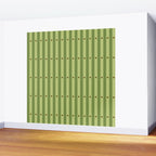Stripes and Dots geometric pattern sage green Wall Mural Gallery Image 2