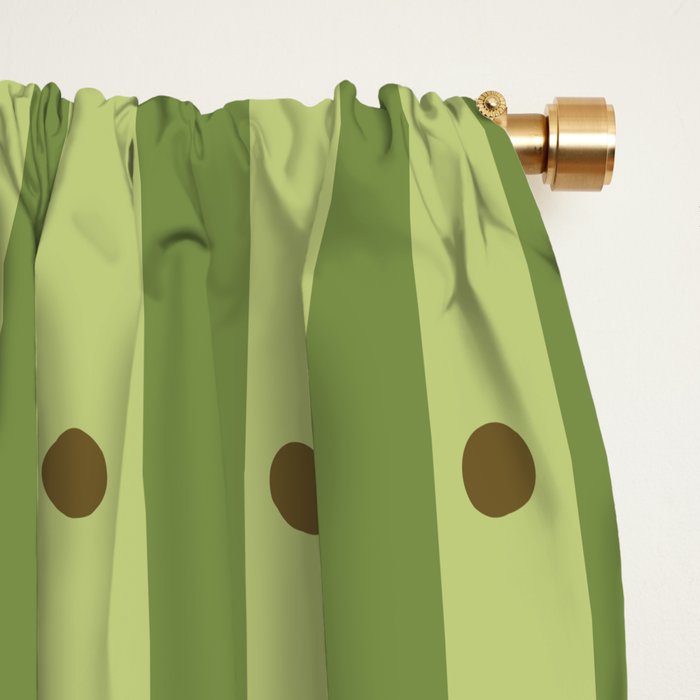 Stripes and Dots geometric pattern sage green Window Curtain Gallery Image 2