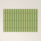 Stripes and Dots geometric pattern sage green Welcome Mat Gallery Image 1