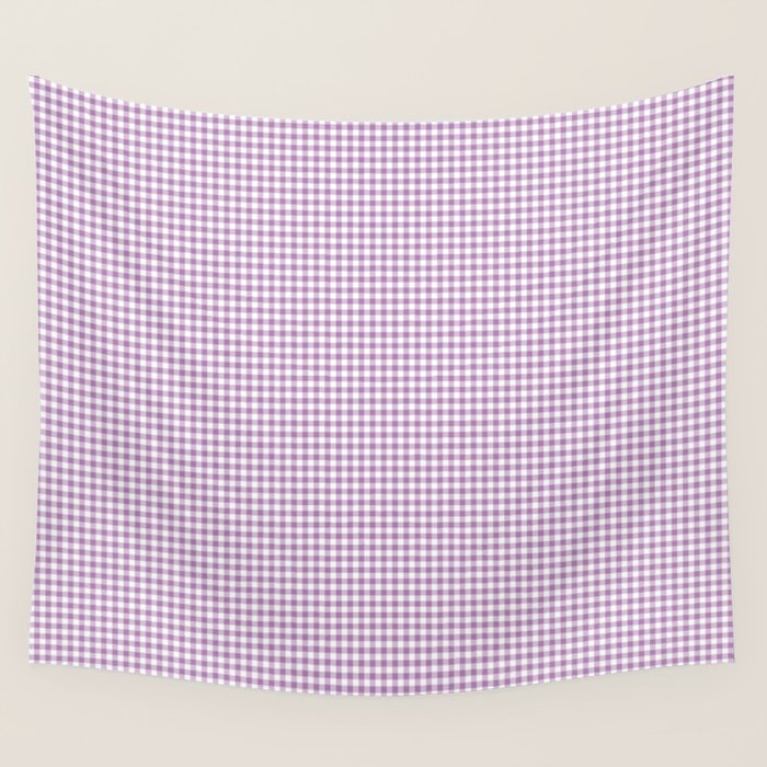 Lilac Gingham Check Wall Tapestry Gallery Image 1