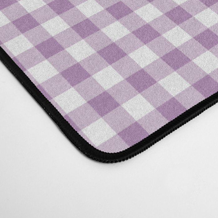 Lilac Gingham Check Desk Mat Gallery Image 4