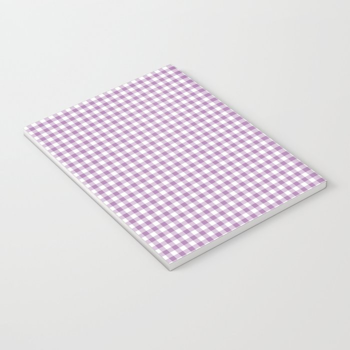 Lilac Gingham Check Notebook Gallery Image 3