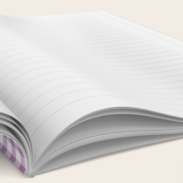 Lilac Gingham Check Notebook Gallery Image 2