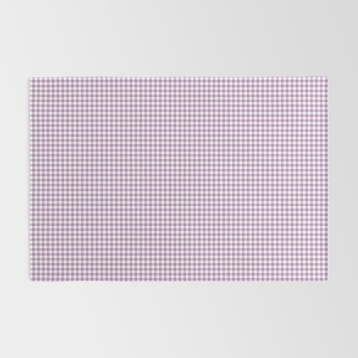 Lilac Gingham Check Rug Gallery Image 2