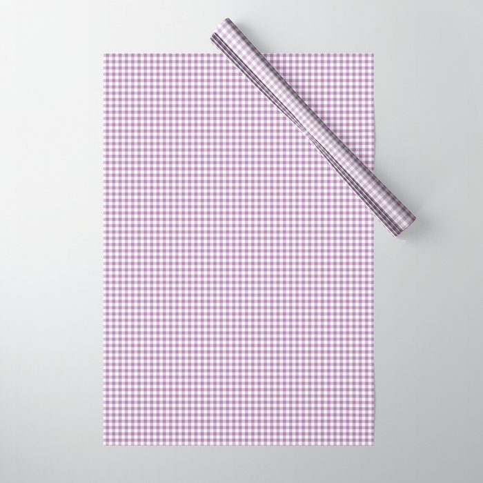 Lilac Gingham Check Wrapping Paper Gallery Image 1