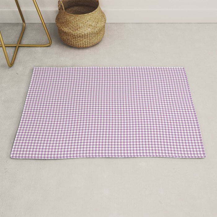Lilac Gingham Check Rug Gallery Image 1