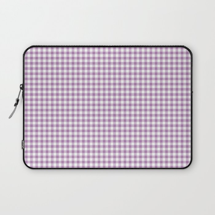 Lilac Gingham Check Laptop Sleeve Gallery Image 1
