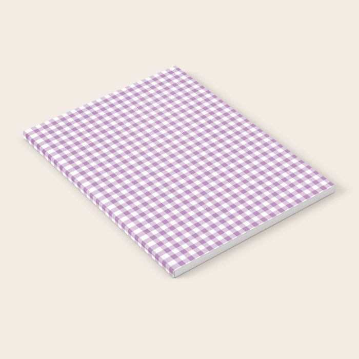 Lilac Gingham Check Notebook Gallery Image 1