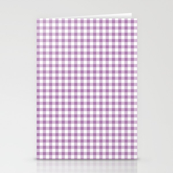 Lilac Gingham Check Stationery Card Gallery Image 2