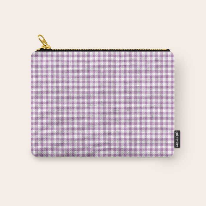 Lilac Gingham Check Carry All Pouch Gallery Image 1