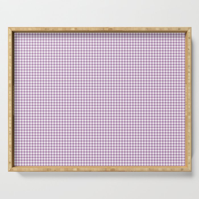 Lilac Gingham Check Serving Tray Gallery Image 1