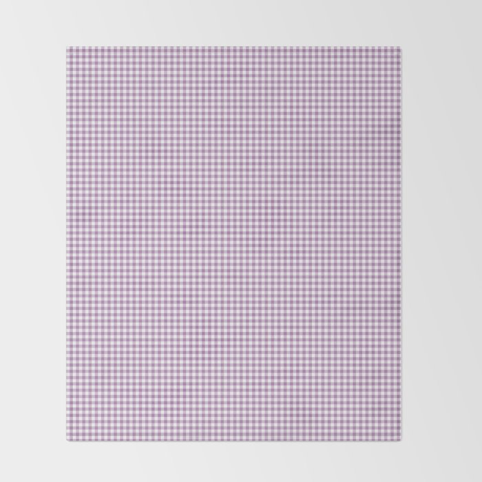Lilac Gingham Check Throw Blanket Gallery Image 2