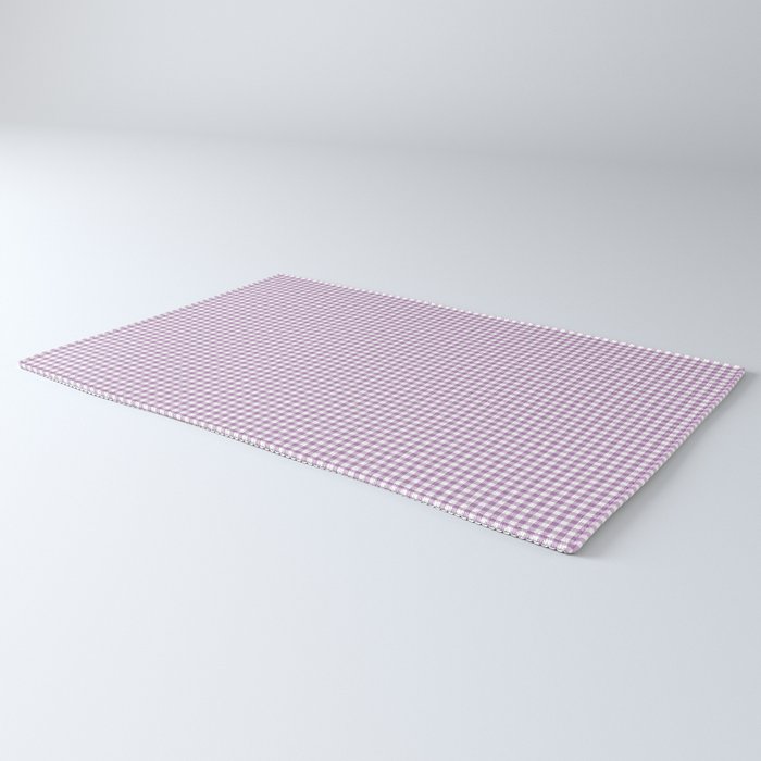 Lilac Gingham Check Rug Gallery Image 3