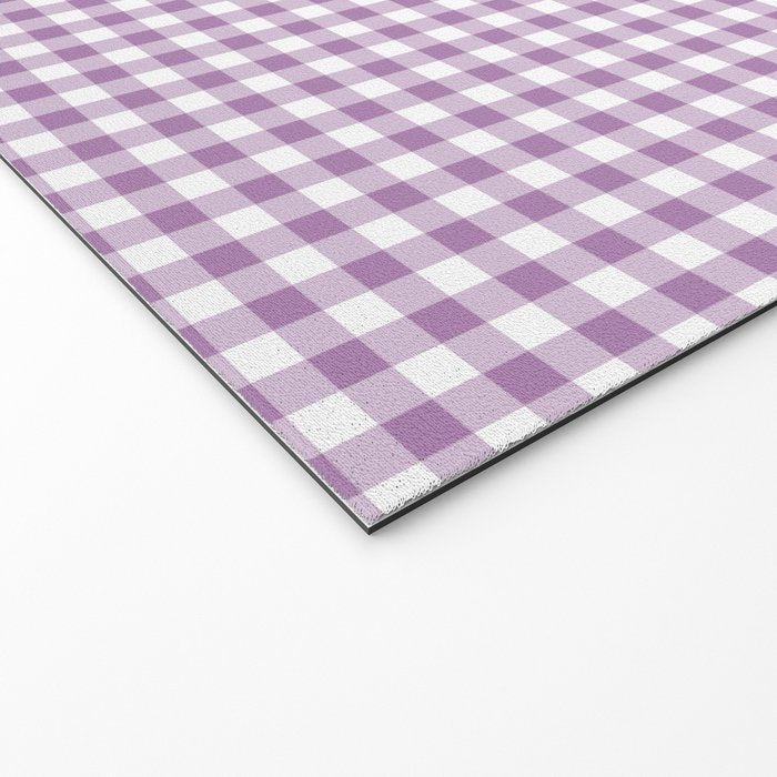 Lilac Gingham Check Welcome Mat Gallery Image 2