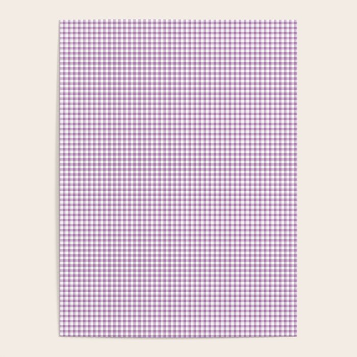 Lilac Gingham Check Poster Gallery Image 4