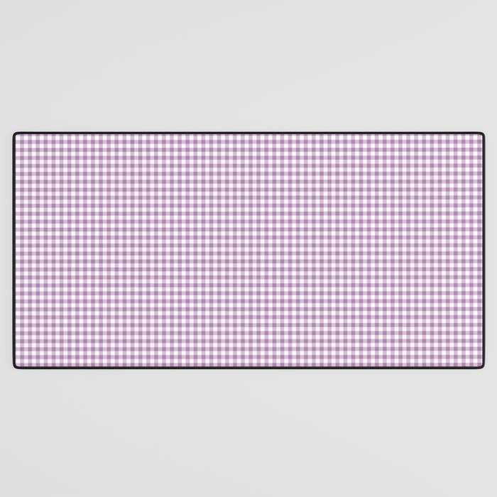 Lilac Gingham Check Desk Mat Gallery Image 3