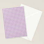 Lilac Gingham Check Stationery Card Gallery Image 2