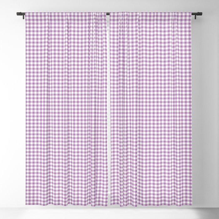 Lilac Gingham Check Window Curtain Gallery Image 5