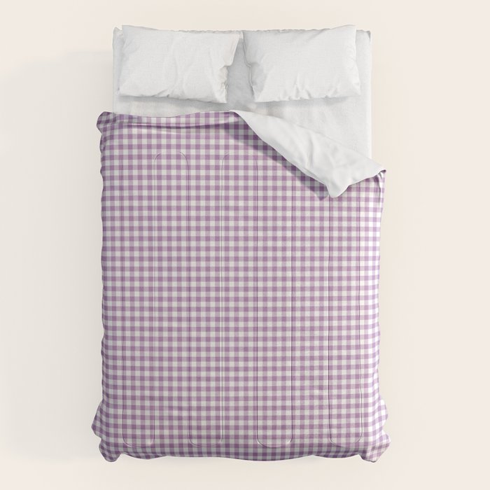 Lilac Gingham Check Comforter Gallery Image 1