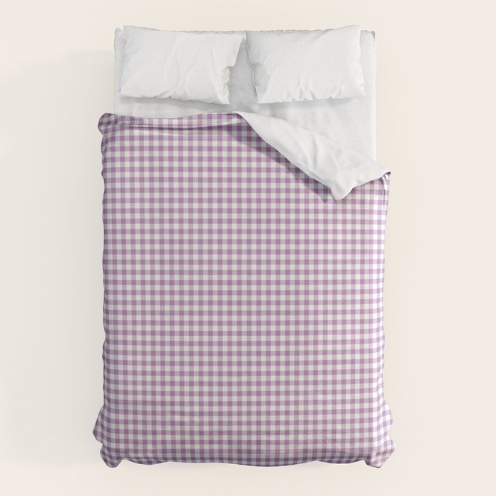 Lilac Gingham Check Duvet Cover Gallery Image 1