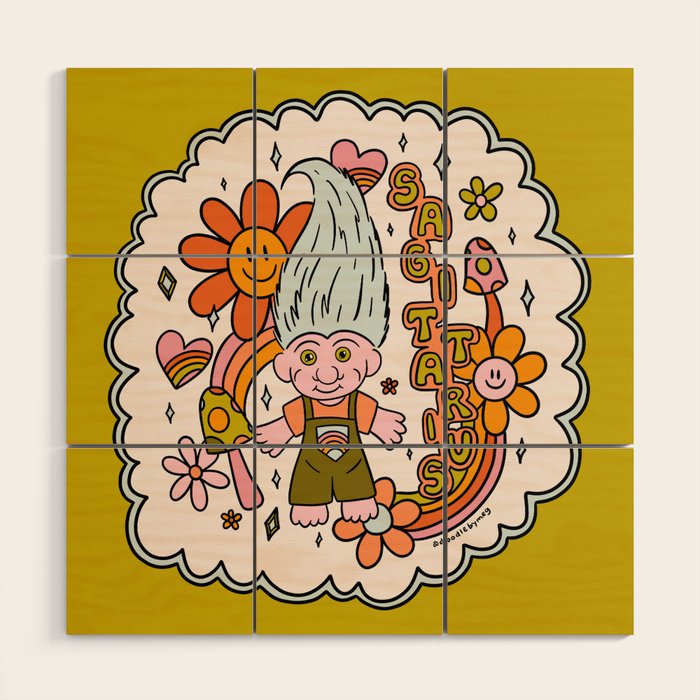 Sagittarius Troll Wood Wall Art Gallery Image 1