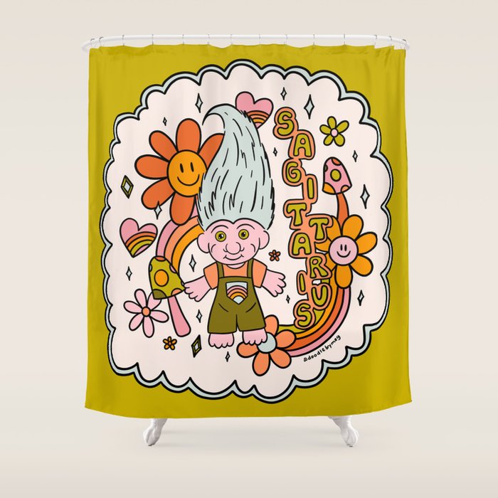 Sagittarius Troll Shower Curtain Gallery Image 1