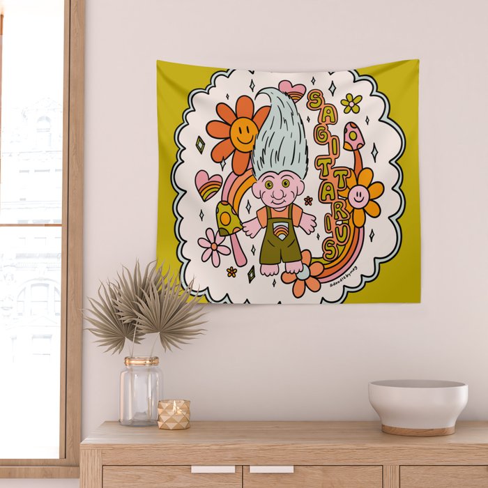 Sagittarius Troll Wall Tapestry Gallery Image 2