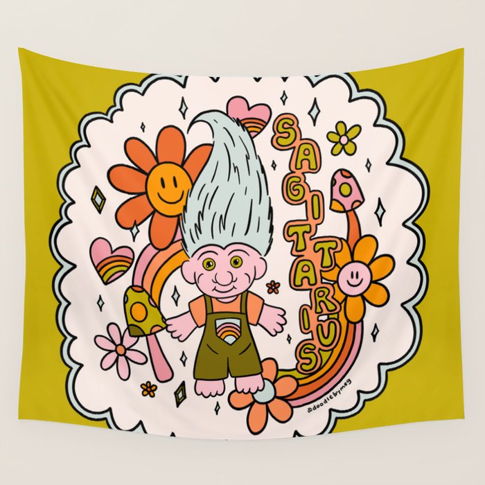 Sagittarius Troll Wall Tapestry Gallery Image 4