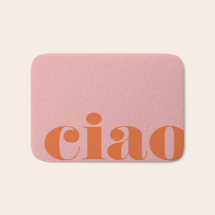 Ciao (Blush Orange) Bath Mat Gallery Image 1