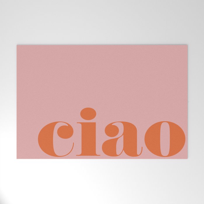 Ciao (Blush Orange) Welcome Mat Gallery Image 1