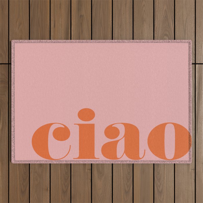 Ciao (Blush Orange) Outdoor Rug Gallery Image 1