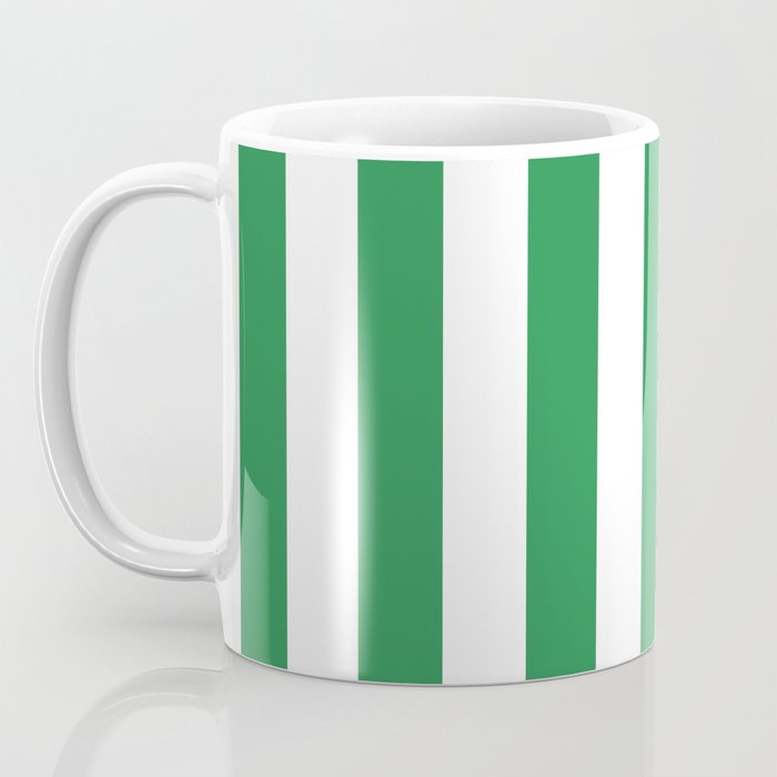 Green and White Stripes Coffee Mug Gallery Image 3